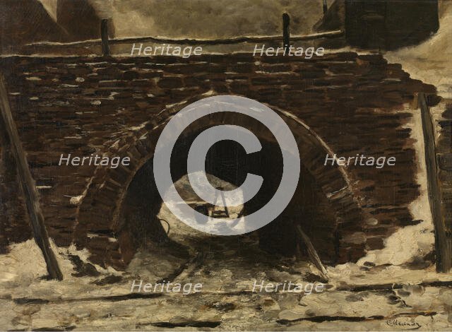 An Old Bridge, c1860-1900. Creator: Constantin Emile Meunier.