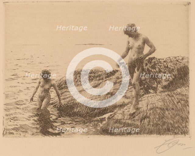 Seaward Skerries, 1913. Creator: Anders Leonard Zorn.