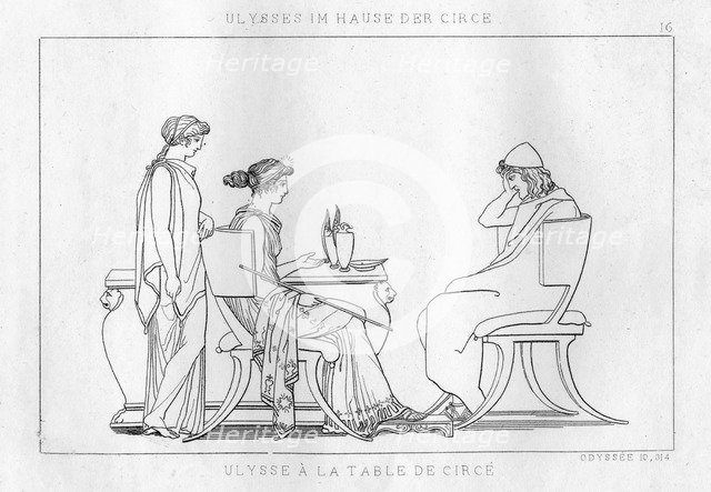 Odysseus in the house of Circe, the enhantress, c1833. Artist: Unknown