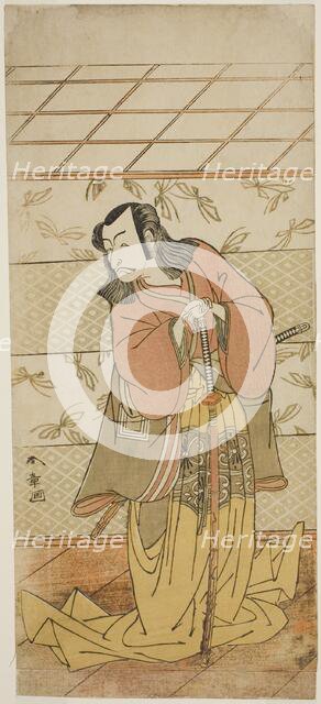 The Actor Ichikawa Danjuro V as Ashiya Doman in the Play Kikyo-zome Onna Urakata..., c. 1776. Creator: Shunsho.