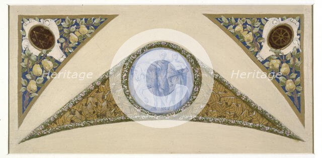 Sketch for the 'festival staircase' at the Hotel de Ville in Paris: Gemini, between 1888 and 1898. Creator: Luc Olivier Merson.