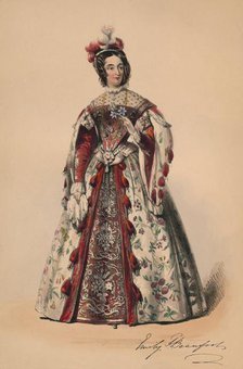 Emily Duchess of Beaufort in costume for Queen Victoria's Bal Costumé, May 12 1842, (1843).  Creator: John Richard Coke Smyth.