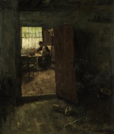 Domestic Interior with Country Woman and Child, c.1880-c.1907. Creator: Jacob Simon Hendrik Kever.