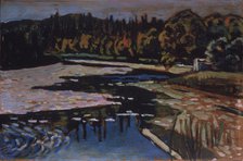 A River in autumn. Artist: Kandinsky, Wassily Vasilyevich (1866-1944)
