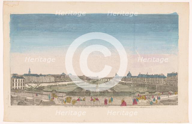View of the Pont Neuf over the Seine River in Paris, seen towards the Pont Royal, 1700-1799. Creator: Anon.