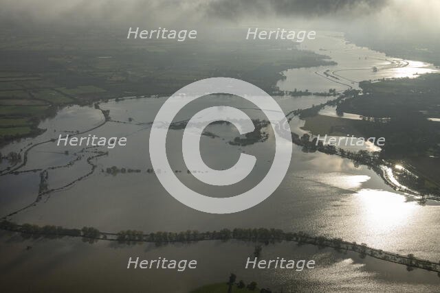 Flooding on the River Derwent at Wheldrake Ings, York, 2023. Creator: Robyn Andrews.