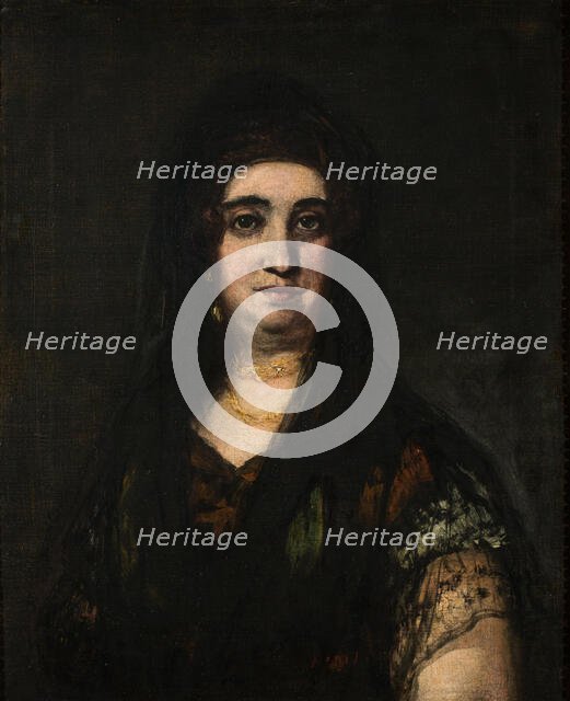 Lady with mantilla, c1825. Creator: Goya, Francisco, de (1746-1828).