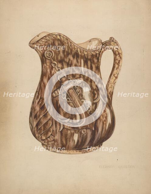 Rockingham Pitcher, c. 1939. Creator: Eleanor Gausser.