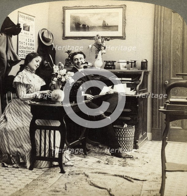 'Flirtation'.Artist: Underwood & Underwood