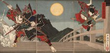 Gojo Bridge, an Episode from the Life of Yoshitsune, 1881. Creator: Tsukioka Yoshitoshi.