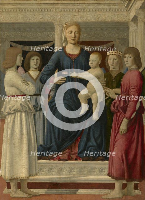 Virgin And Child Enthroned With Four Angels, c1460-70. Creator: Piero della Francesca.
