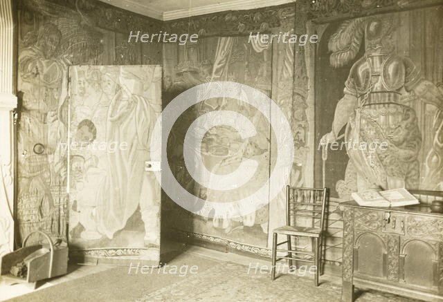 Kelmscott Manor: In the Tapestry Room, 1896. Creator: Frederick Henry Evans.
