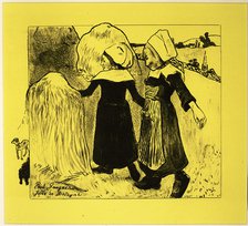 The Joys of Brittany, from the Volpini Suite: Dessins lithographiques, 1889., 1889. Creator: Paul Gauguin.