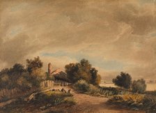 Landscape with a Cottage and Wheelbarrow, 1809. Creator: David Cox the Elder.