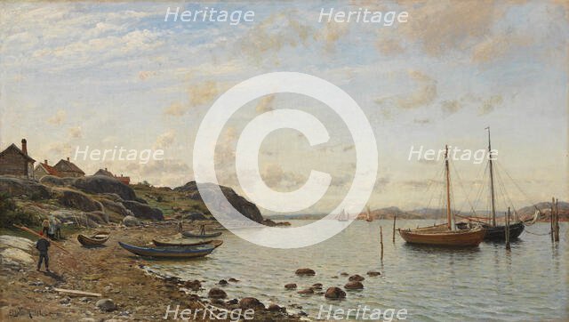 Beach scene, 1882. Creator: Berndt Lindholm.