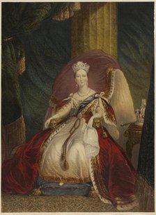Victoria, Queen of Great Britain, India, etc., c. 1859. Creator: George Baxter.