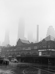 Foggy morning at Fulton fish market, New York City, 1943. Creator: Gordon Parks.