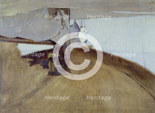 Foredeck of the Alda, c.1905. Creator: Henry Brokman.