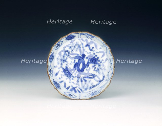 Blue and white Shonsui-type saucer, Ming dynasty, China, 2nd quarter of 17th century. Artist: Unknown