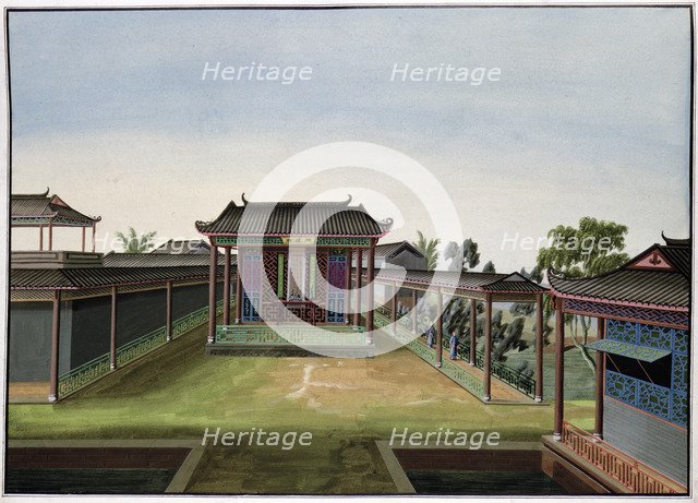 Garden scene, China, c1820-1840. Artist: Unknown