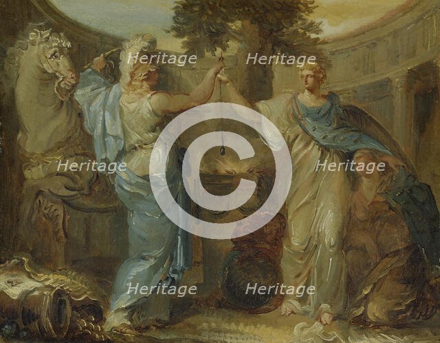 Allegory. Sweden, Finland and Mars, the God of War. Creator: Louis Adrien Masreliez.