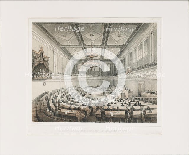 Debating Chamber of the House of Deputies of Austria, Vienna, c1865. Creator: Czerny; Ludwig (1821-1889).