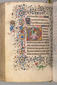 Hours of Charles the Noble, King of Navarre (1361-1425), fol. 277v, St. Christopher, c. 1405. Creator: Master of the Brussels Initials and Associates (French).