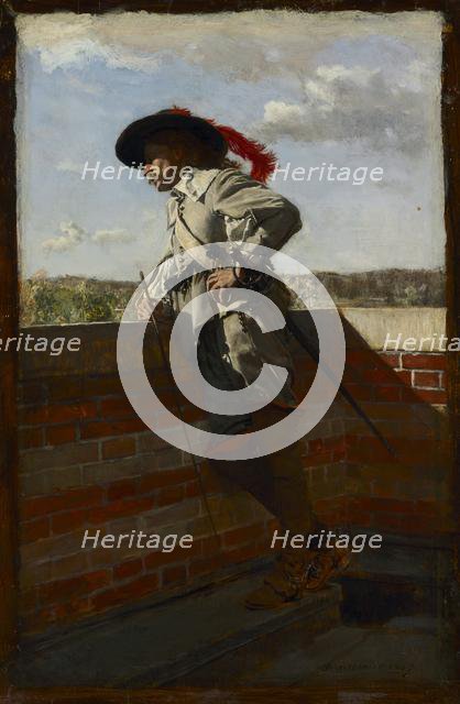 On a Terrace, 1867. Creator: Ernest Meissonier (French, 1815-1891).