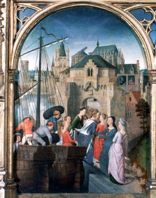 'St Ursula Shrine, Arrival in Cologne', 1489. Artist: Hans Memling