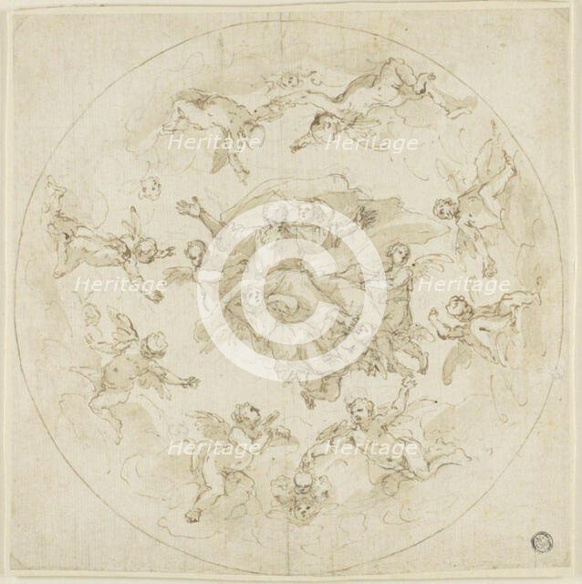 God the Father Surrounded by Putti, n.d. Creator: Pier Francesco Mola.