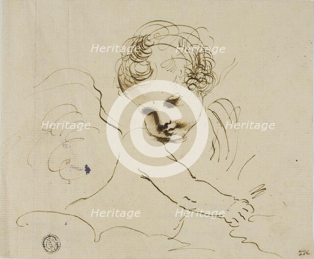 Putto in the Clouds, n.d. Creator: Unknown.