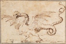 Study of a dragon, 1620s. Creator: Ribera, José, de (1591-1652).
