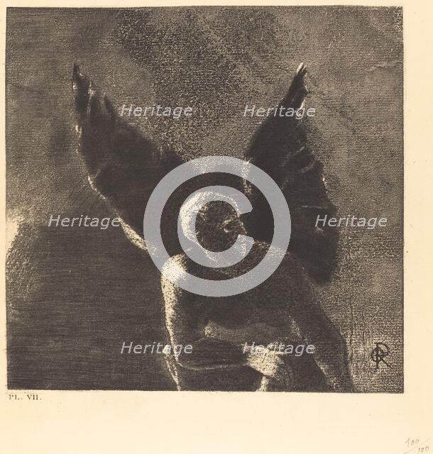 Gloire et louange a toi, satan, dans les hauteurs du ciel ou tu regnas, et dans les...), 1890. Creator: Odilon Redon.