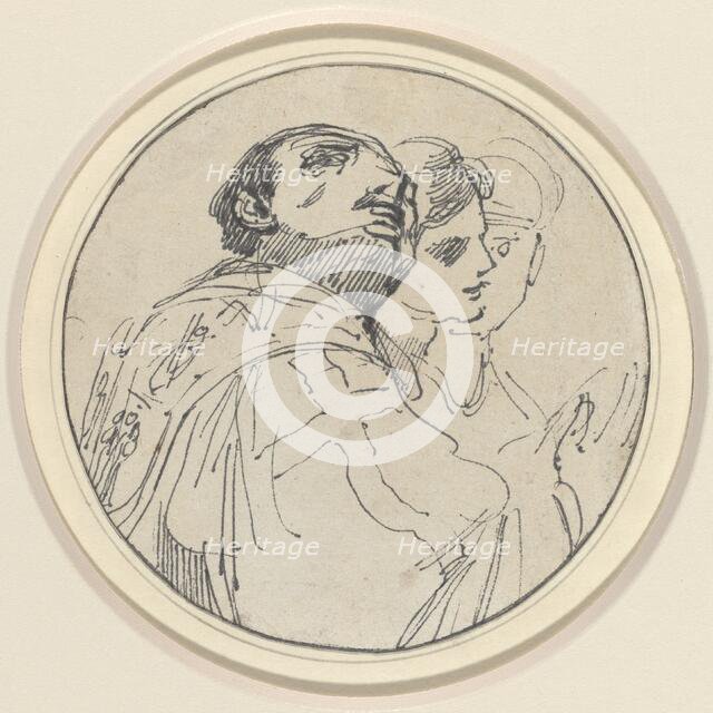 Three Oriental Heads, 1770/1775. Creator: John Hamilton Mortimer.