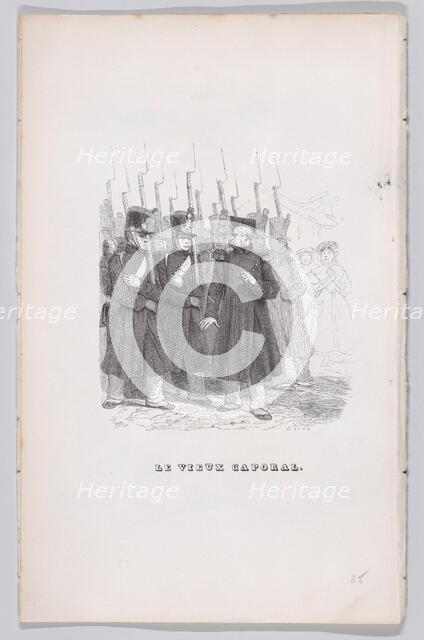 The Old Corporal from The Complete Works of Béranger, 1836. Creator: Auguste Raffet.