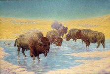 Buffalo Scene, 1922. Creator: Emil W. Lenders.