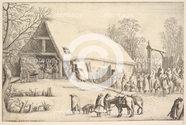 Adoration of the Kings, after Augustin Braun, 1646. Creator: Wenceslaus Hollar.