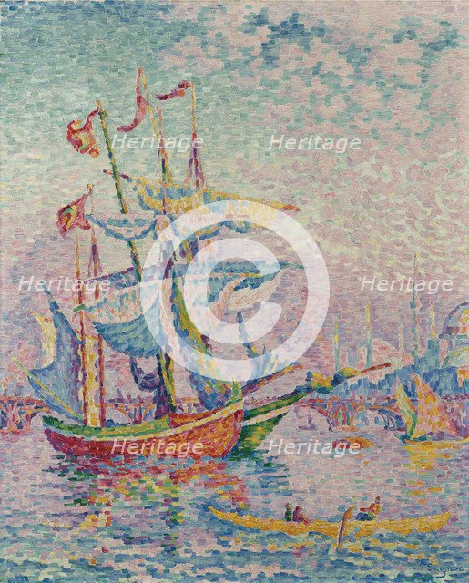 The Golden Horn. The Bridge, 1907. Artist: Signac, Paul (1863-1935)
