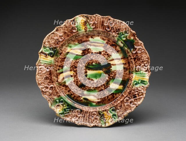 Plate, Staffordshire, 1760/70. Creator: Staffordshire Potteries.
