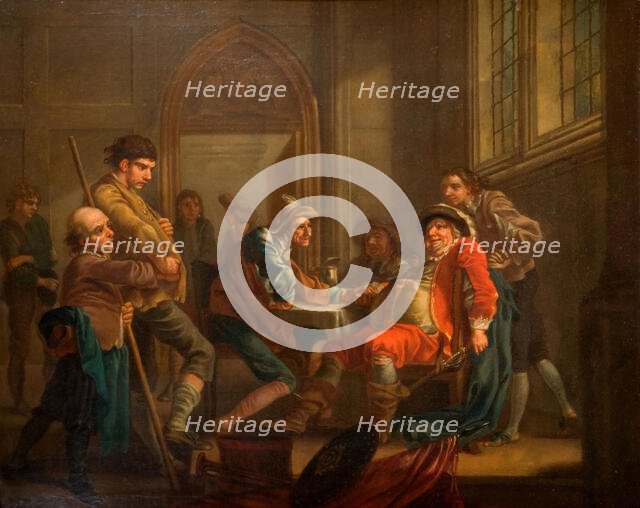 Sir John Falstaff Raising Recruits, 1765.  Creator: Francis Hayman.