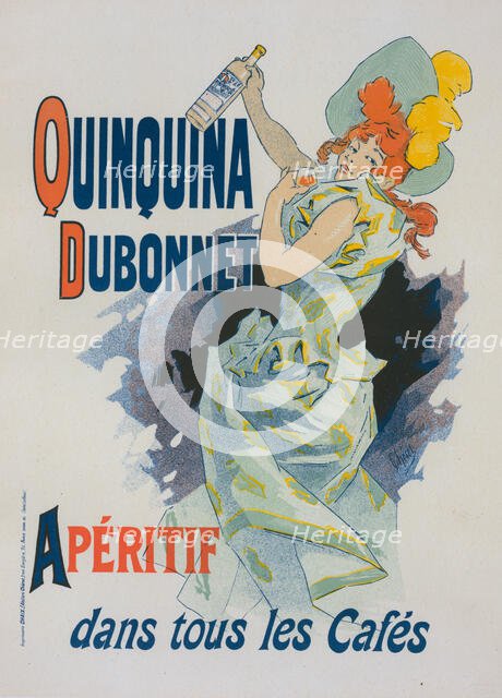 Affiche pour le "Quinquina Dubonnet"., c1896. Creator: Jules Cheret.