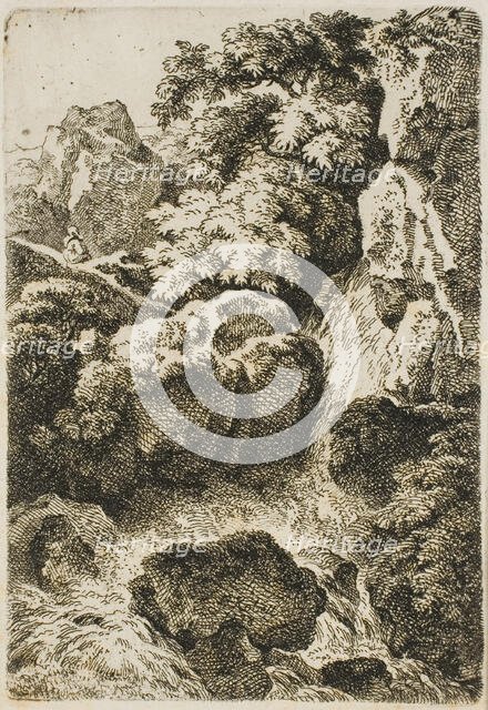 Waterfall (The Cascade), n.d. Creator: Ferdinand Kobell.