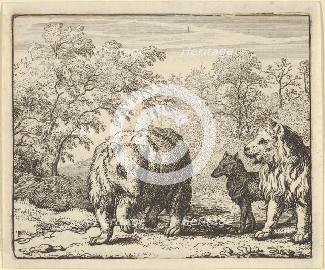 The Lion Frees the Bear and the Wolf, 1650-75. Creator: Allart van Everdingen.