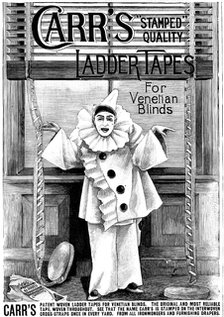 Advertisement for Carr's "Stamped Quality" Ladder Tapes for Venetian Blinds, 1895. Creator: Unknown.