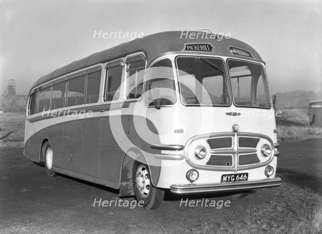 Pickerill's Commer coach, Darfield, near Barnsley, South Yorkshire, 1957. Artist: Michael Walters