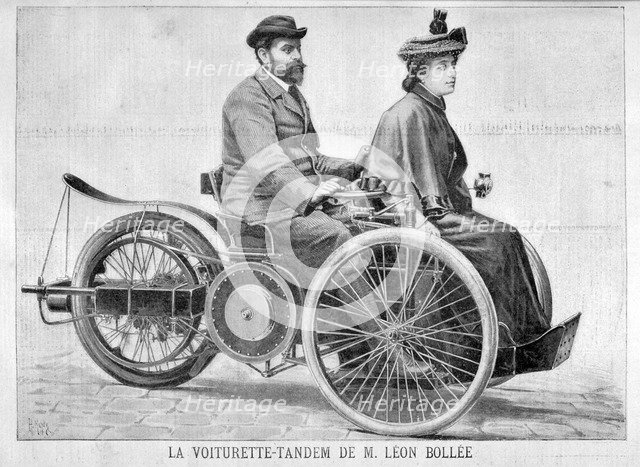 Leon Bollee's 'Voiturette' car, 1896. Artist: Henri Meyer