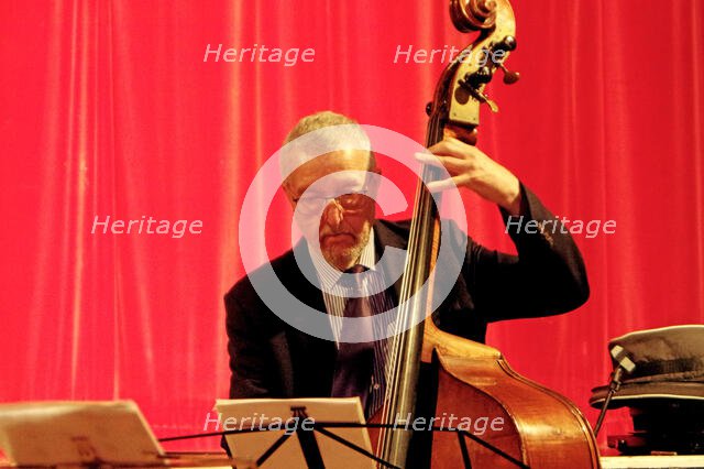 Dave Green, Art Themen Project, Battle Jazz Festival, Battle, East Sussex, July 2023. Creator: Brian O'Connor.