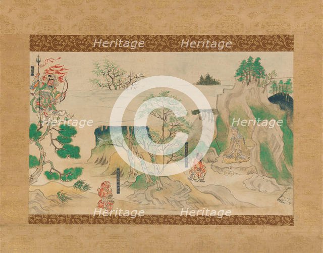 Scene from The Illustrated Legends of Jin’oji Temple (Jin’oji engi emaki) , early 14th century. Creator: Unknown.