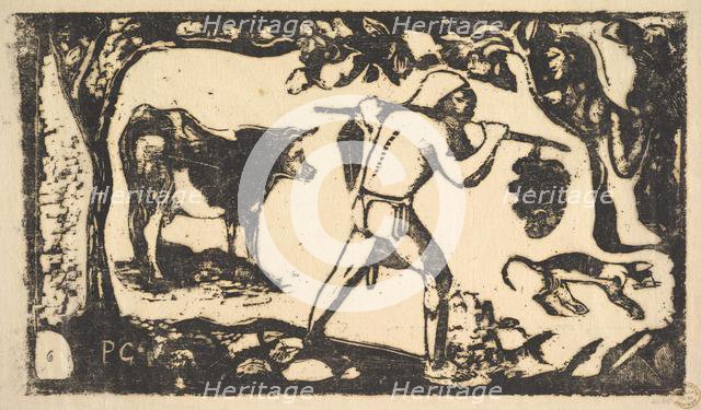 Tahitian Carrying Bananas, 1898-99. Creator: Paul Gauguin.