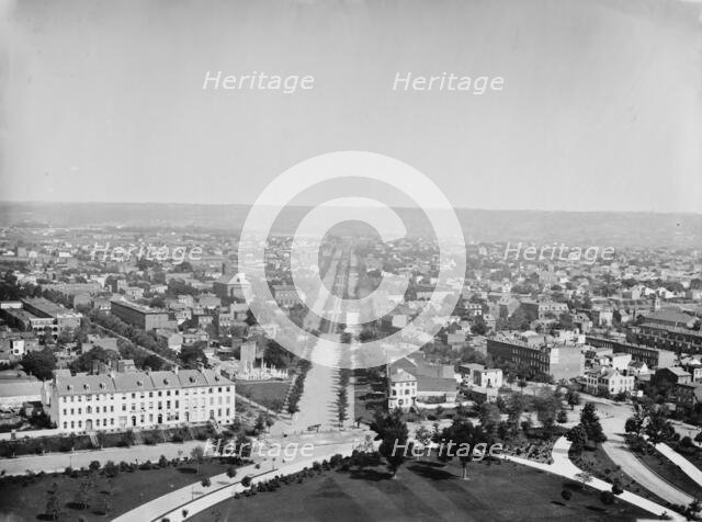 View looking east down Pennsylvania Avenue..., [Washington D.C.], c.1860-1880 Creator: Unknown.